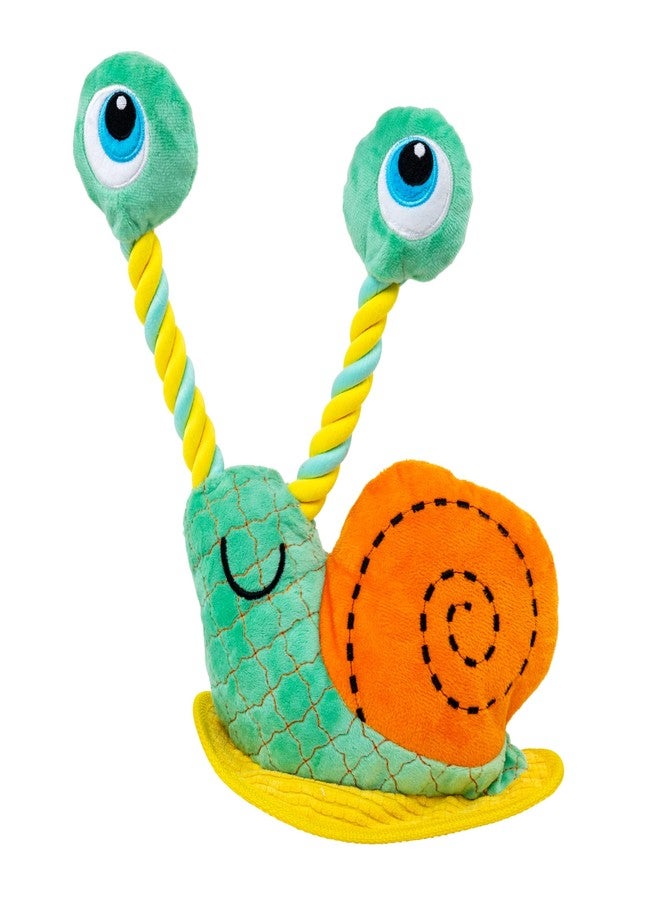 KONG Bendeez Dog Toy – Durable Plush with Rope, Flexible Twistable Design, Squeaker for Interactive Play, Large Size for All Dogs (Snail) - Image 1